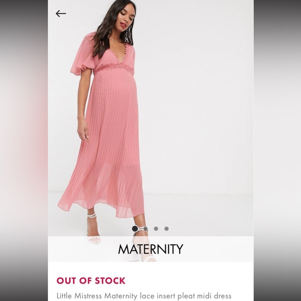 Little Mistress Pink Lace Midi Dress